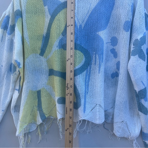 POL Retro Butterfly Lightweight Sweater Wide Neck Oversized - Picture 8 of 11